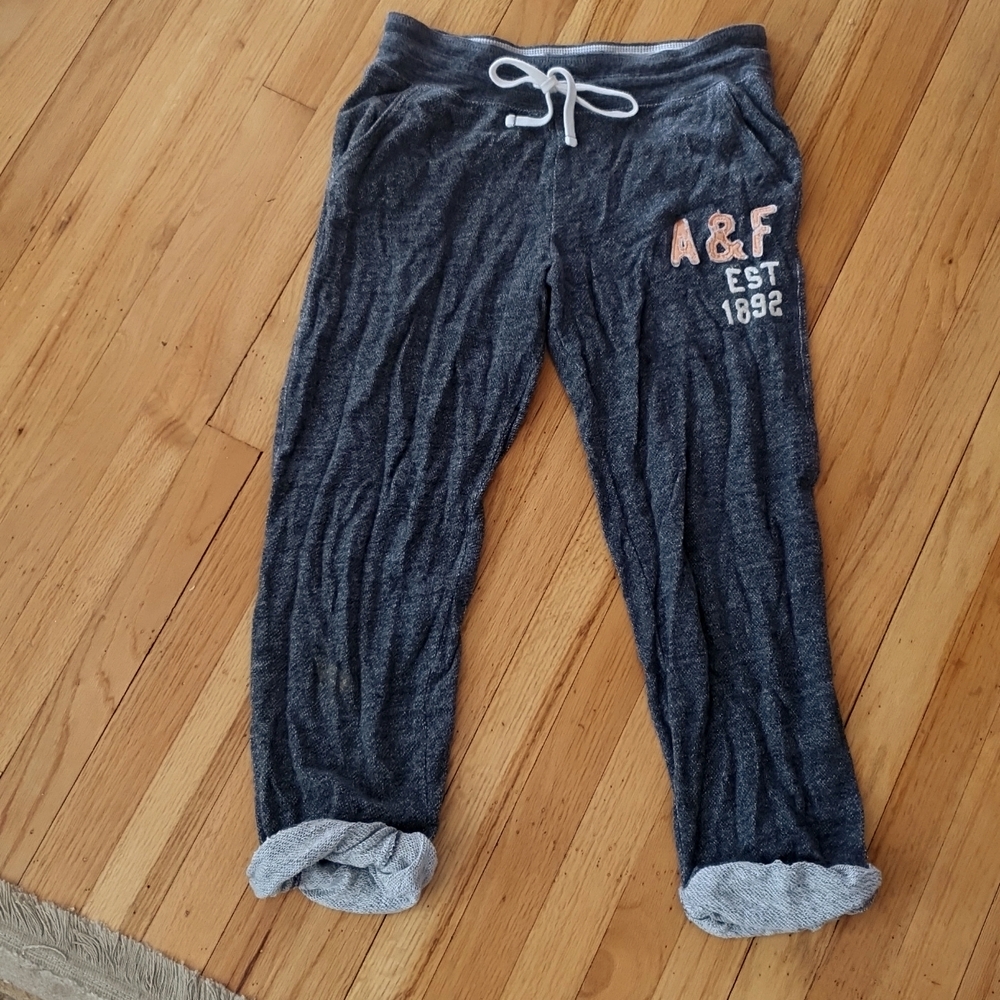Abercrombie & Fitch Collegiate Vintage Style Charcoal Gray Sweatpants Small